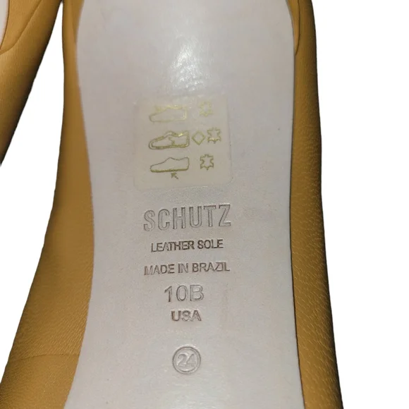 Schutz Lou Pointed Toe Nubuck Leather 4" Pumps Shoes sz 10 - Picture 4 of 8
